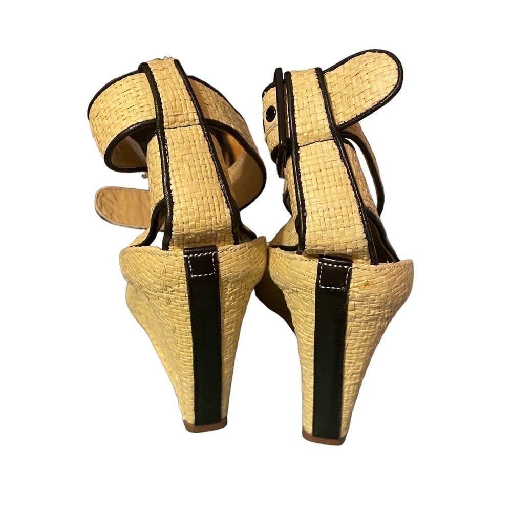 DIANE VON FURSTENBERG RAFFIA WEDGES - Picture 3 of 5